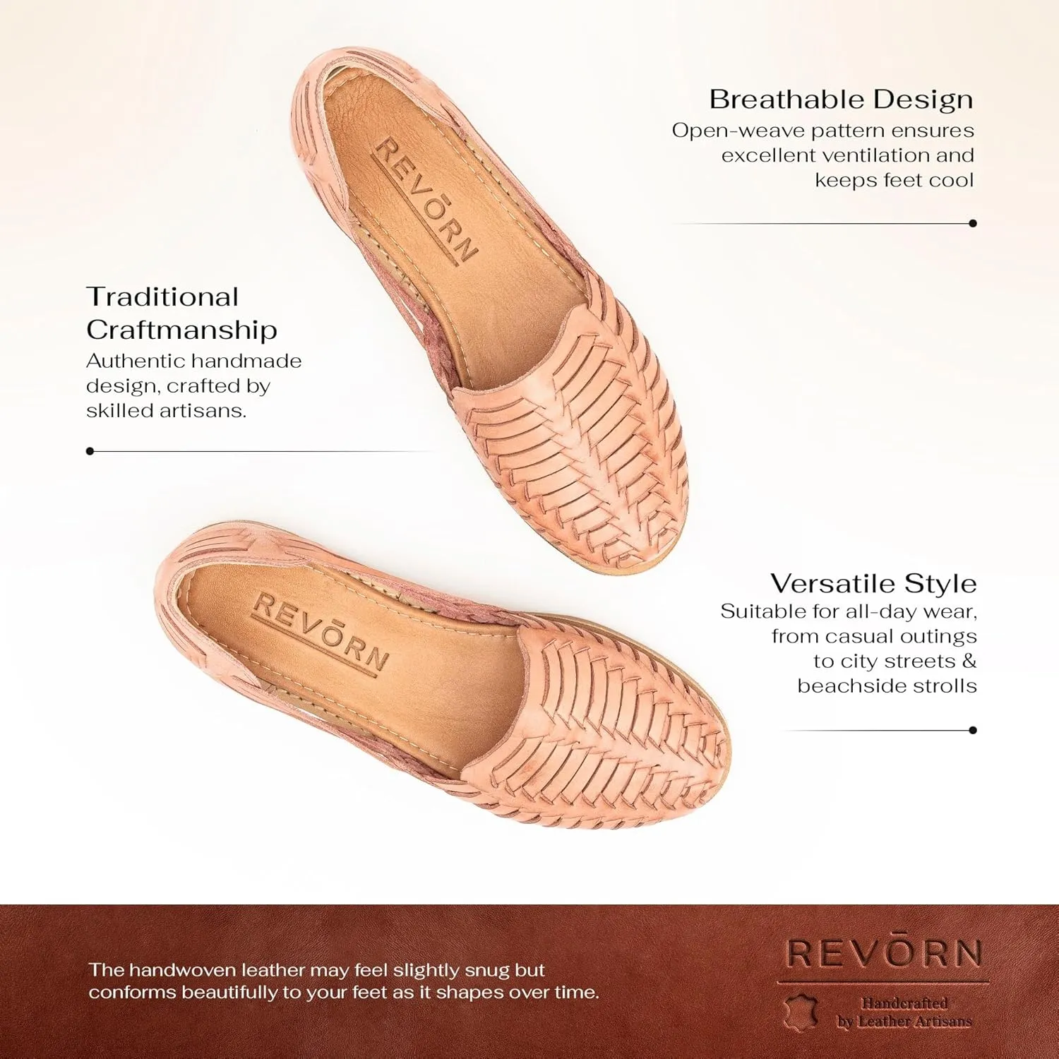 REVORN - SAINT Designer Huarache | Handcrafted Women Sandal | 100% Genuine Leather | Ultra Comfortable Insole | Flexible Sole | Sophisticated Design