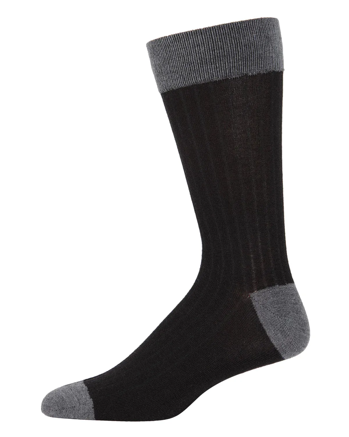 Ribbed Knit Luxuriously Soft Cashmere Men’s Crew