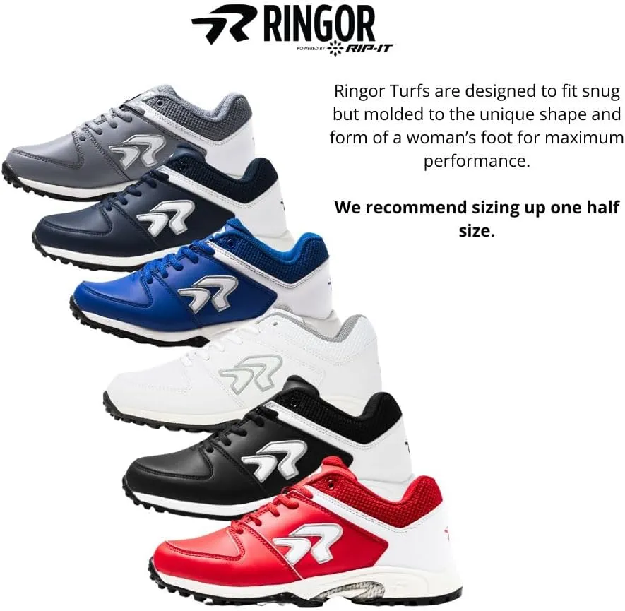 Ringor Flite Softball Turf Shoes - Lightweight and Durable Softball Shoes for Women - Sizes 5.5-13
