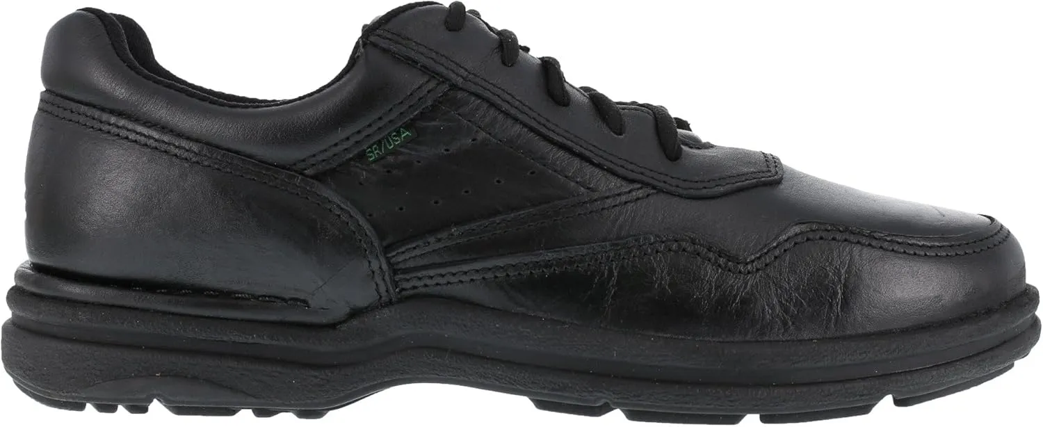Rockport Works Men's Postwalk Soft Toe Shoe - Made in USA - Black - 5.5 Medium