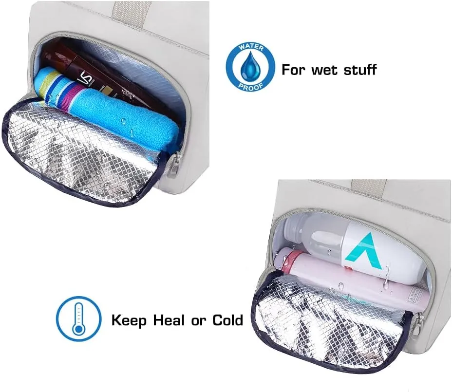 ROTOT Gym Duffel Bag, Gym Bag with Waterproof Shoe Pouch, Weekend Travel Bag with a Water-resistant Insulated Pocket