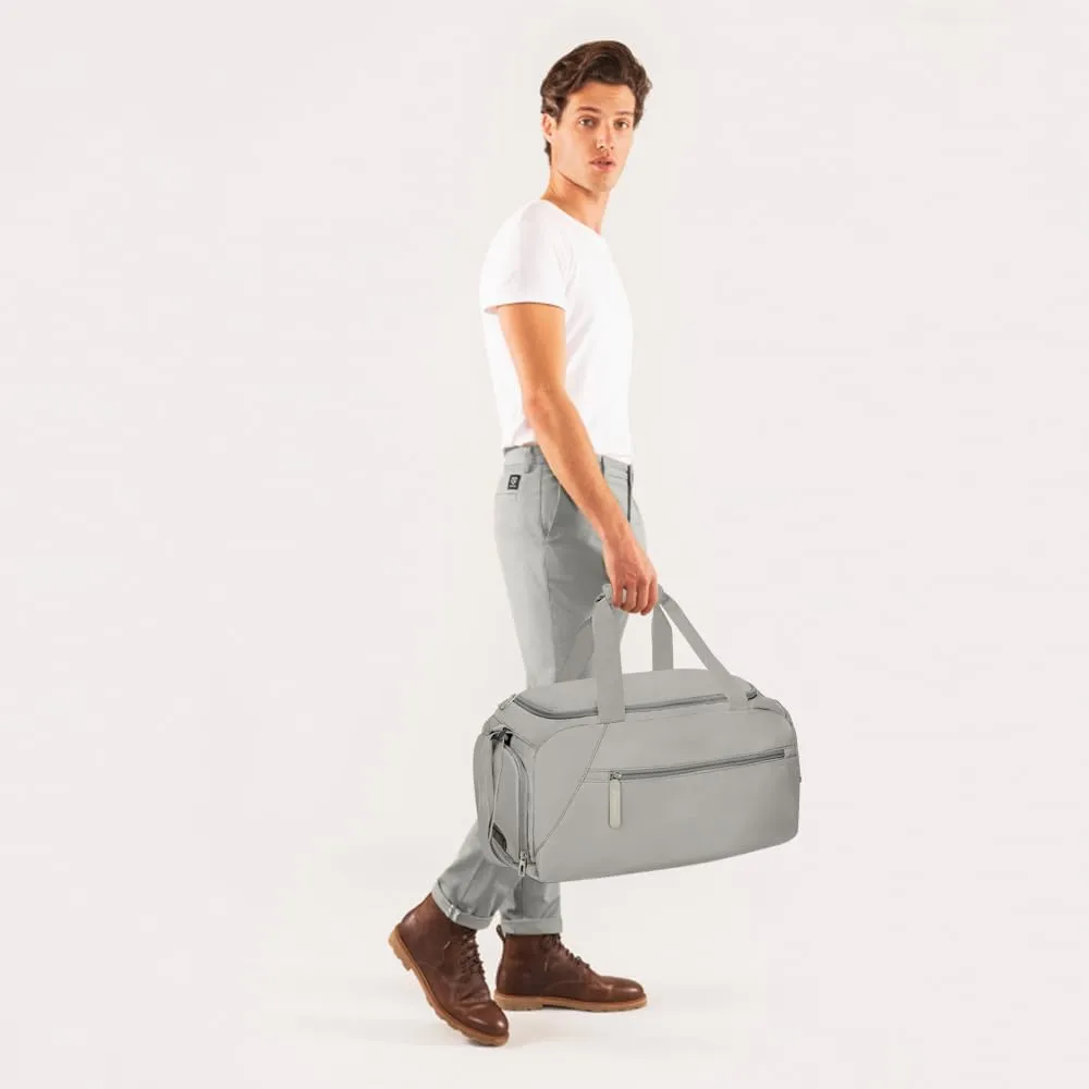 ROTOT Gym Duffel Bag, Gym Bag with Waterproof Shoe Pouch, Weekend Travel Bag with a Water-resistant Insulated Pocket