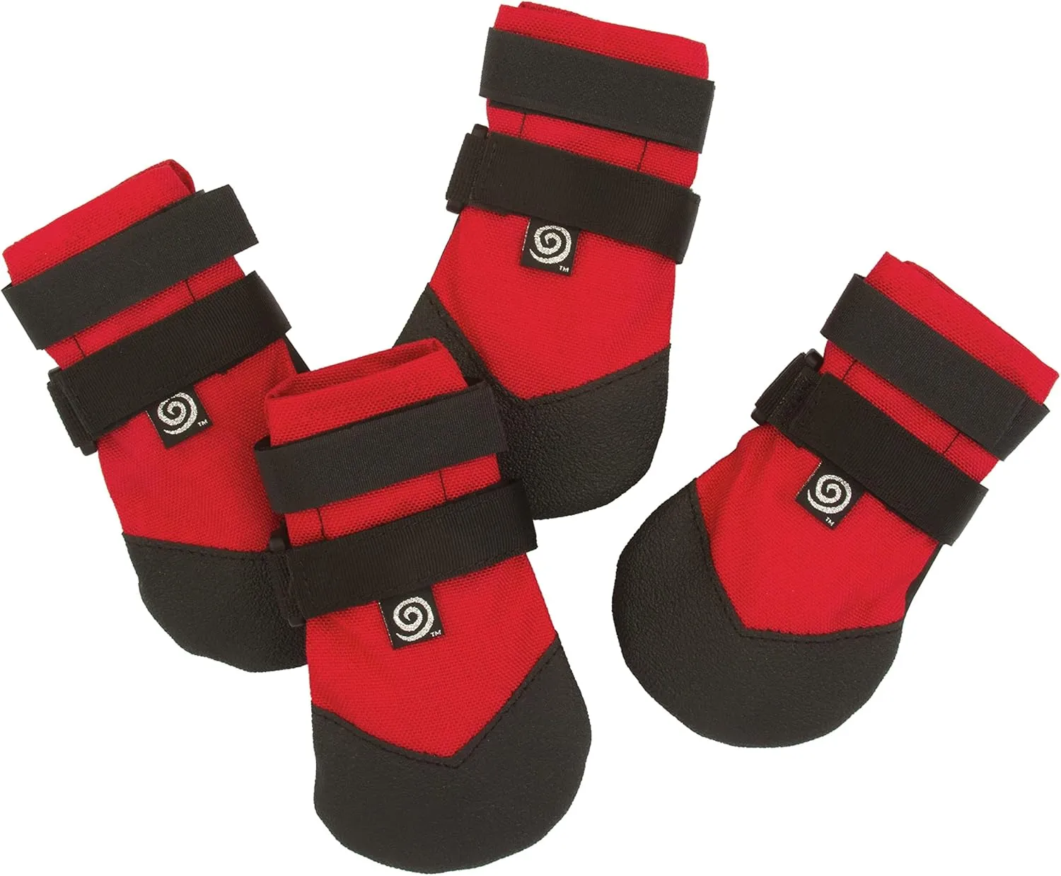 Rugged Dog Boots and Paw Protectors for Small, Medium and Large Dogs Red (Size 8)