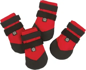 Rugged Dog Boots and Paw Protectors for Small, Medium and Large Dogs Red (Size 8)