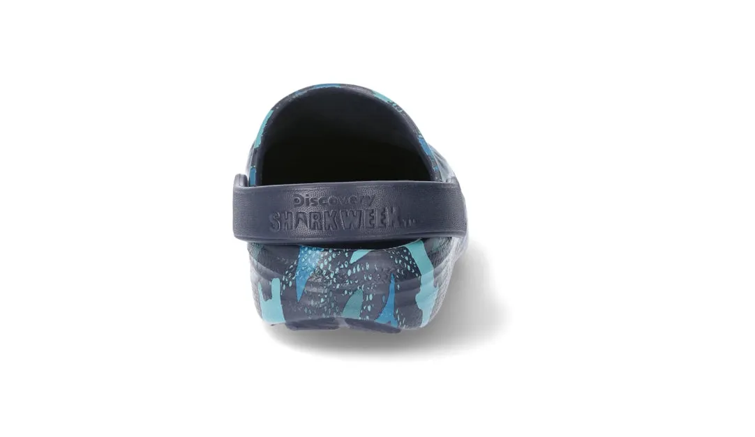 Rugged Shark Little and Big Kids Shark Week Clogs