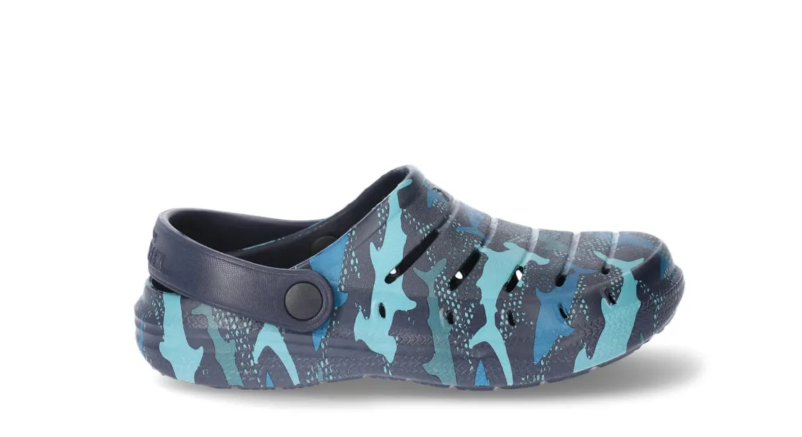 Rugged Shark Little and Big Kids Shark Week Clogs