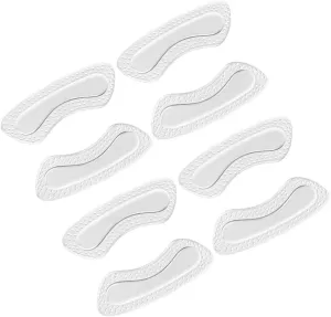 SAFIGLE 4 Pairs Follow up Gel Heel Grips Loose Shoe Heel Grips Gel Transparent