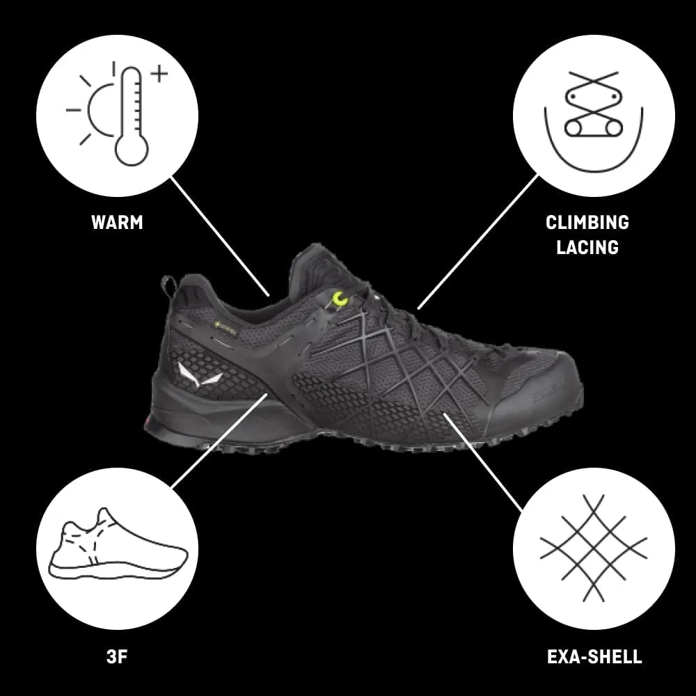 Salewa Men's Wildfire GTX Approach Shoe - Durable, Waterproof Gore-Tex Trail Shoe for Hiking & Climbing