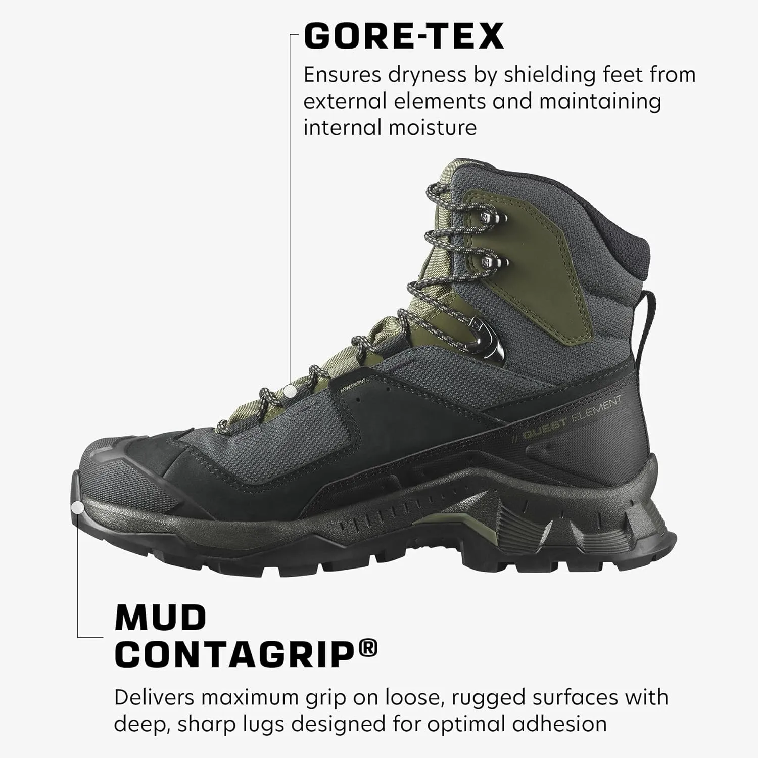 Salomon Men's QUEST ELEMENT GORE-TEX Leather Hiking Boot