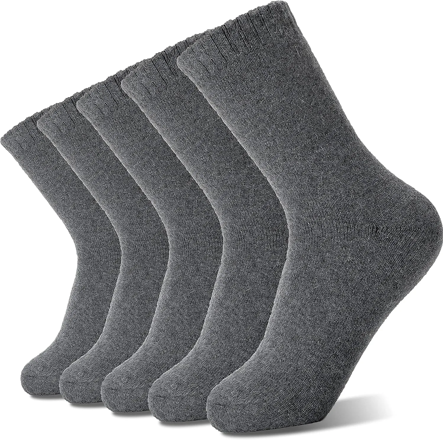 Sandsuced 5 Pack Merino Wool Hiking Socks for Women Warm Winter Thick Thermal Cozy Boot Work Soft Ladies Socks