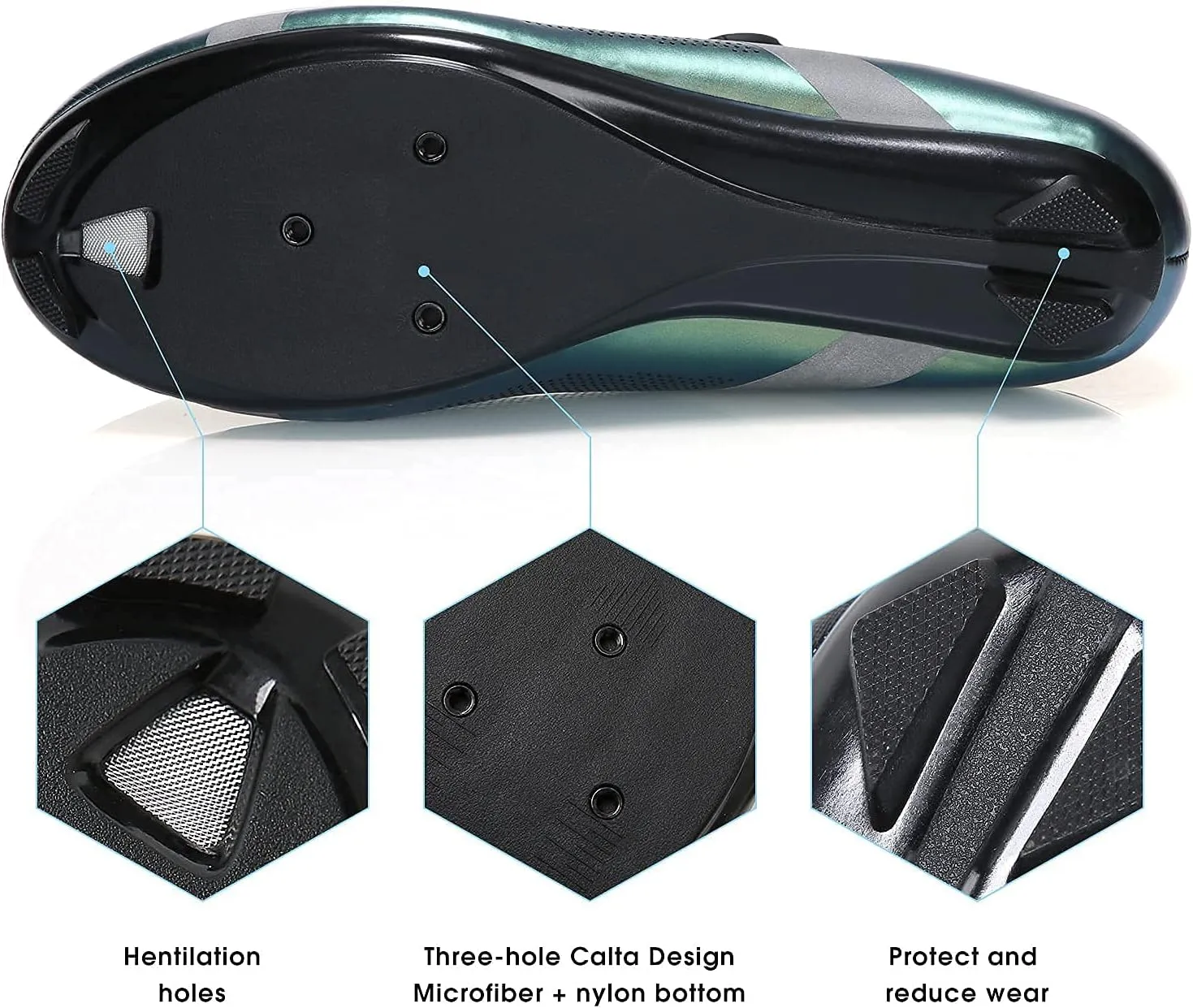 Santic Unisex Cycling Shoes Bike Shoes Indoor Cycling Shoe Suitable for Look Delta & Peleton