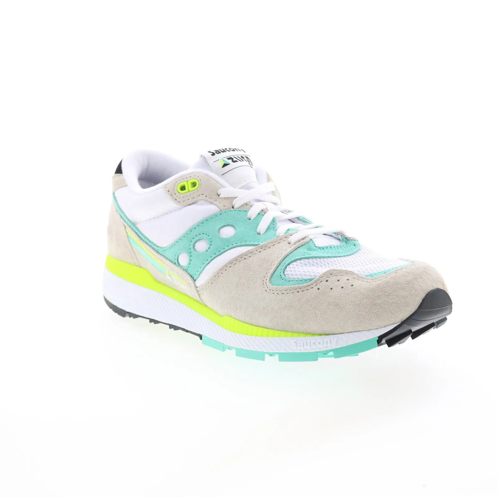 Saucony Azura S70493-2 Mens White Suede Lace Up Lifestyle Sneakers Shoes