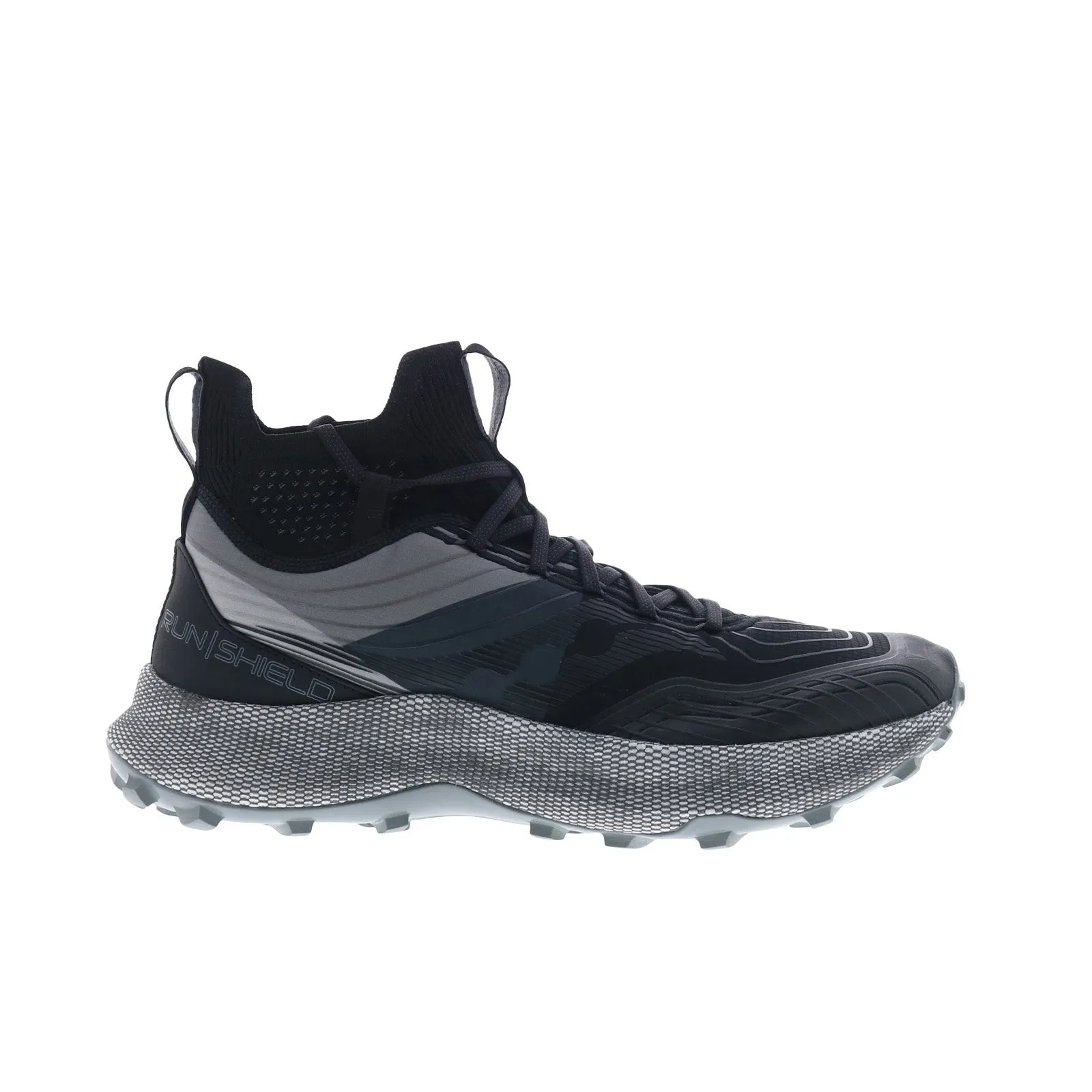 Saucony Endorphin Trail Mid Runshield Mens Black Athletic Hiking Shoes