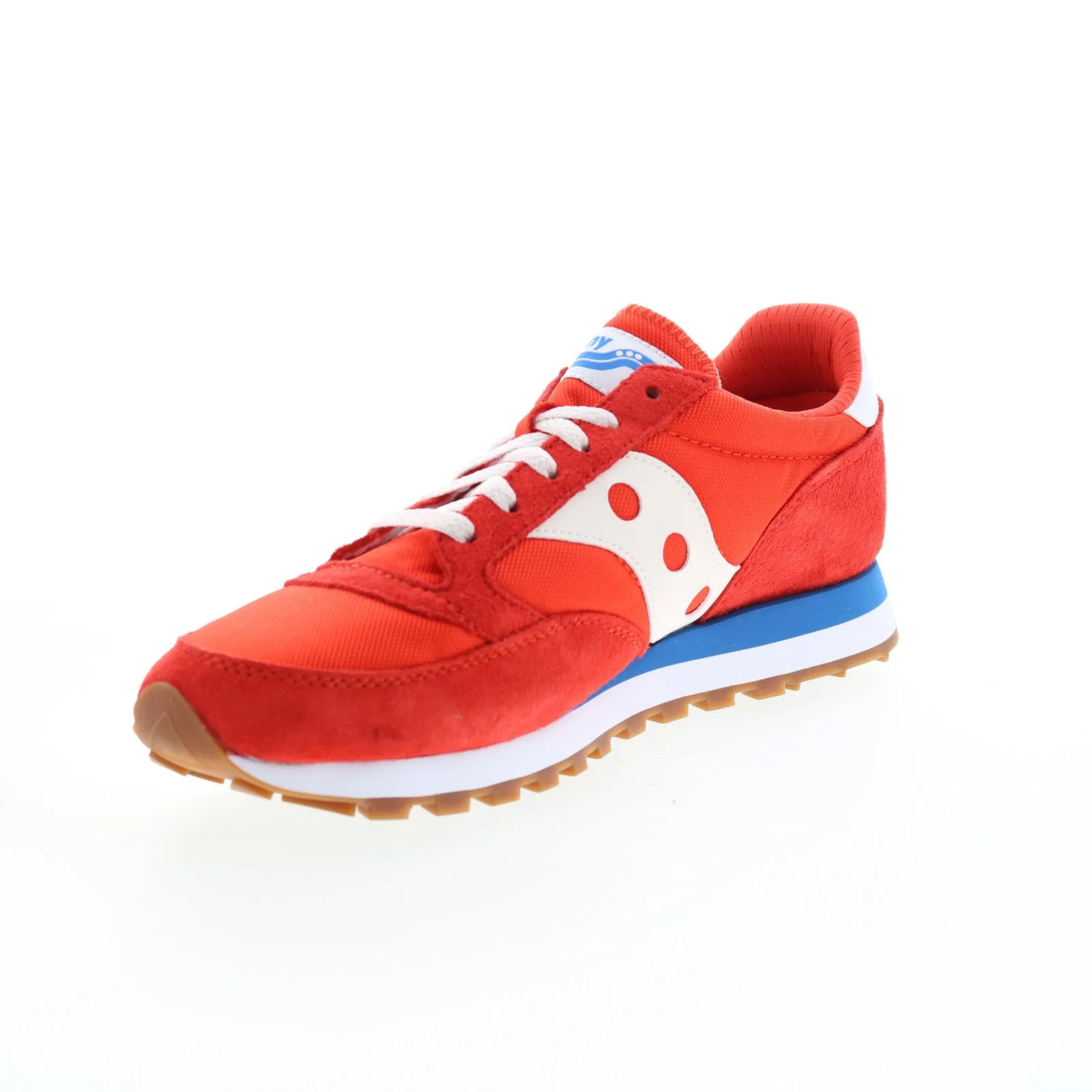 Saucony Jazz 81 S70539-26 Mens Red Suede Lace Up Lifestyle Sneakers Shoes