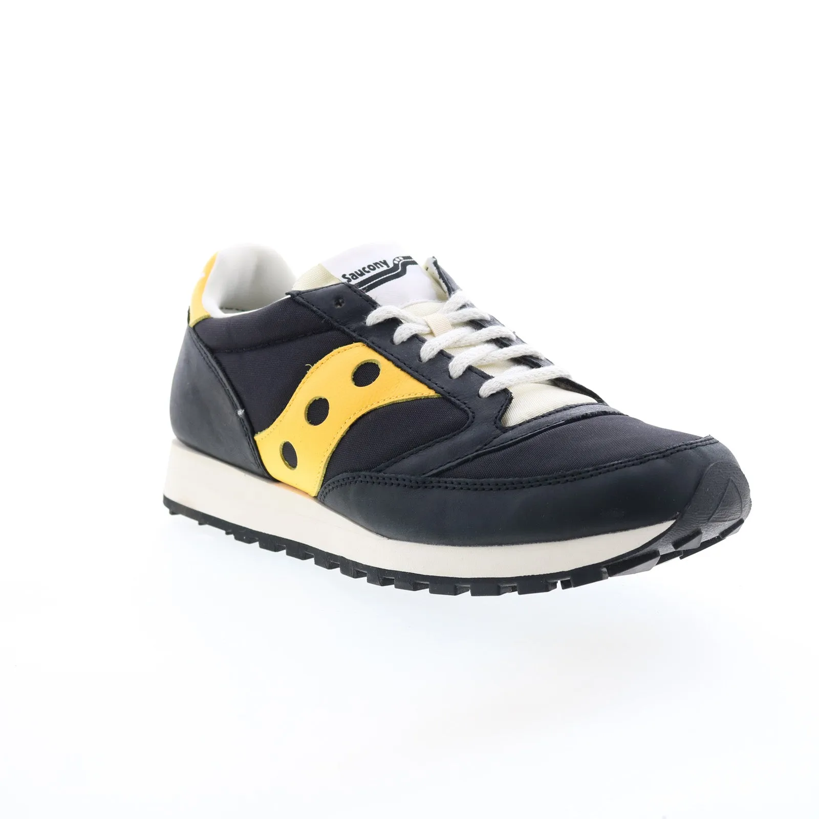 Saucony Jazz 81 S70563-1 Mens Black Leather Lifestyle Sneakers Shoes