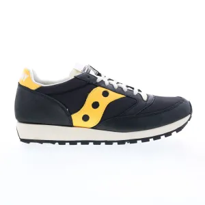 Saucony Jazz 81 S70563-1 Mens Black Leather Lifestyle Sneakers Shoes