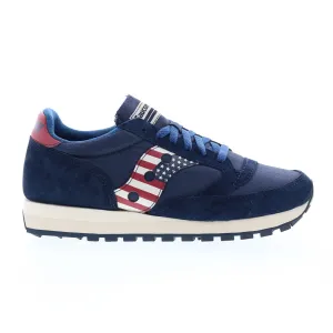 Saucony Jazz 81 USA S70613-76 Mens Blue Suede Lifestyle Sneakers Shoes