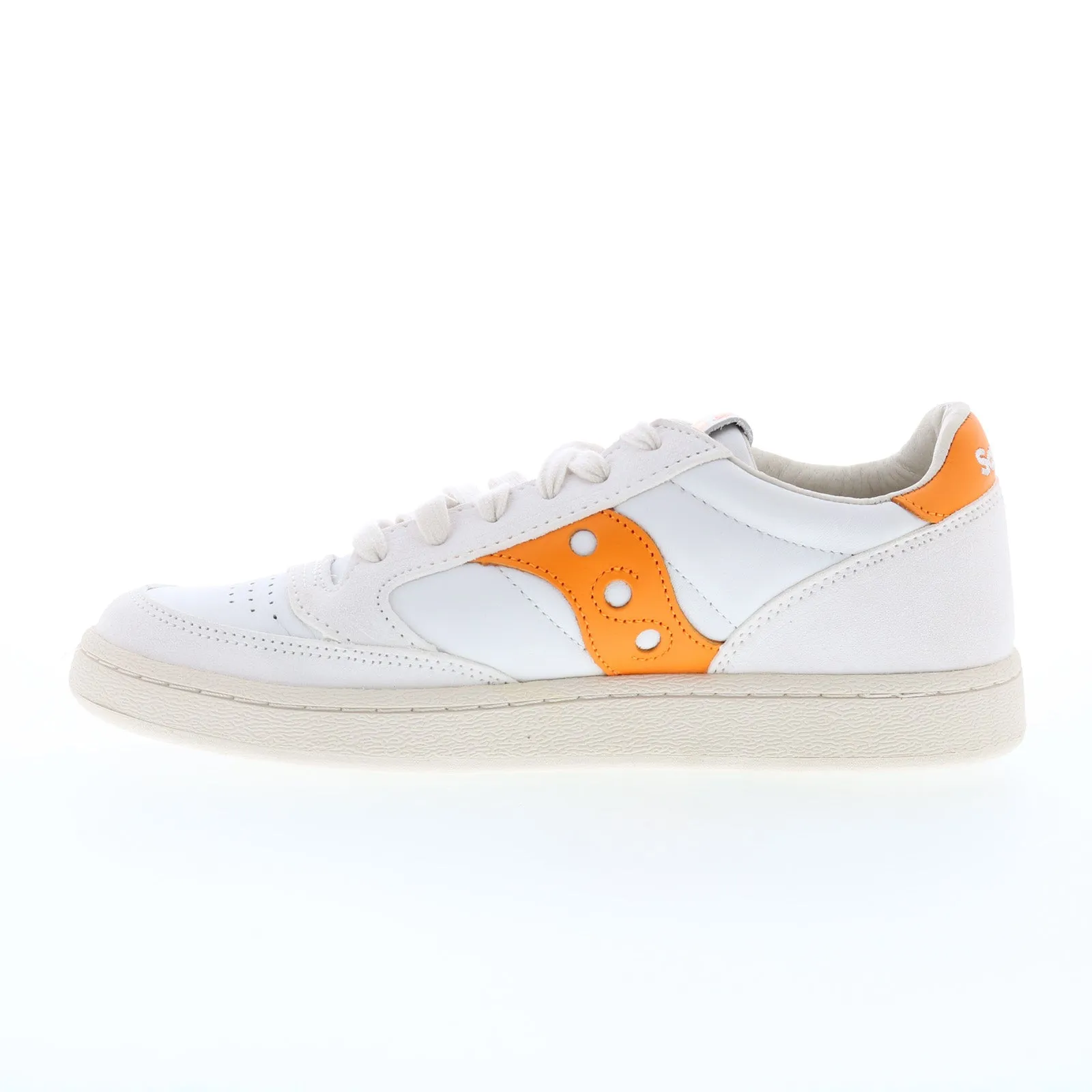 Saucony Jazz Court Low S70671-5 Mens White Suede Lifestyle Sneakers Shoes