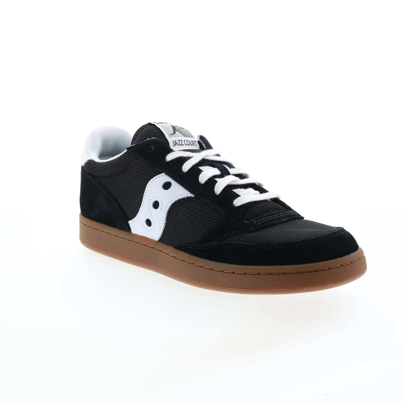 Saucony Jazz Court S70555-11 Mens Black Suede Lifestyle Sneakers Shoes