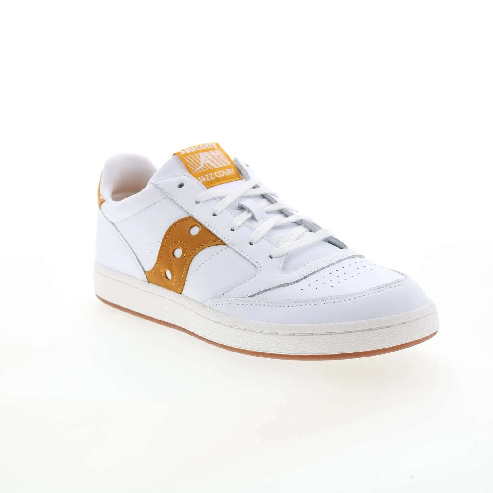 Saucony Jazz Court S70555-7 Mens White Leather Lifestyle Sneakers Shoes