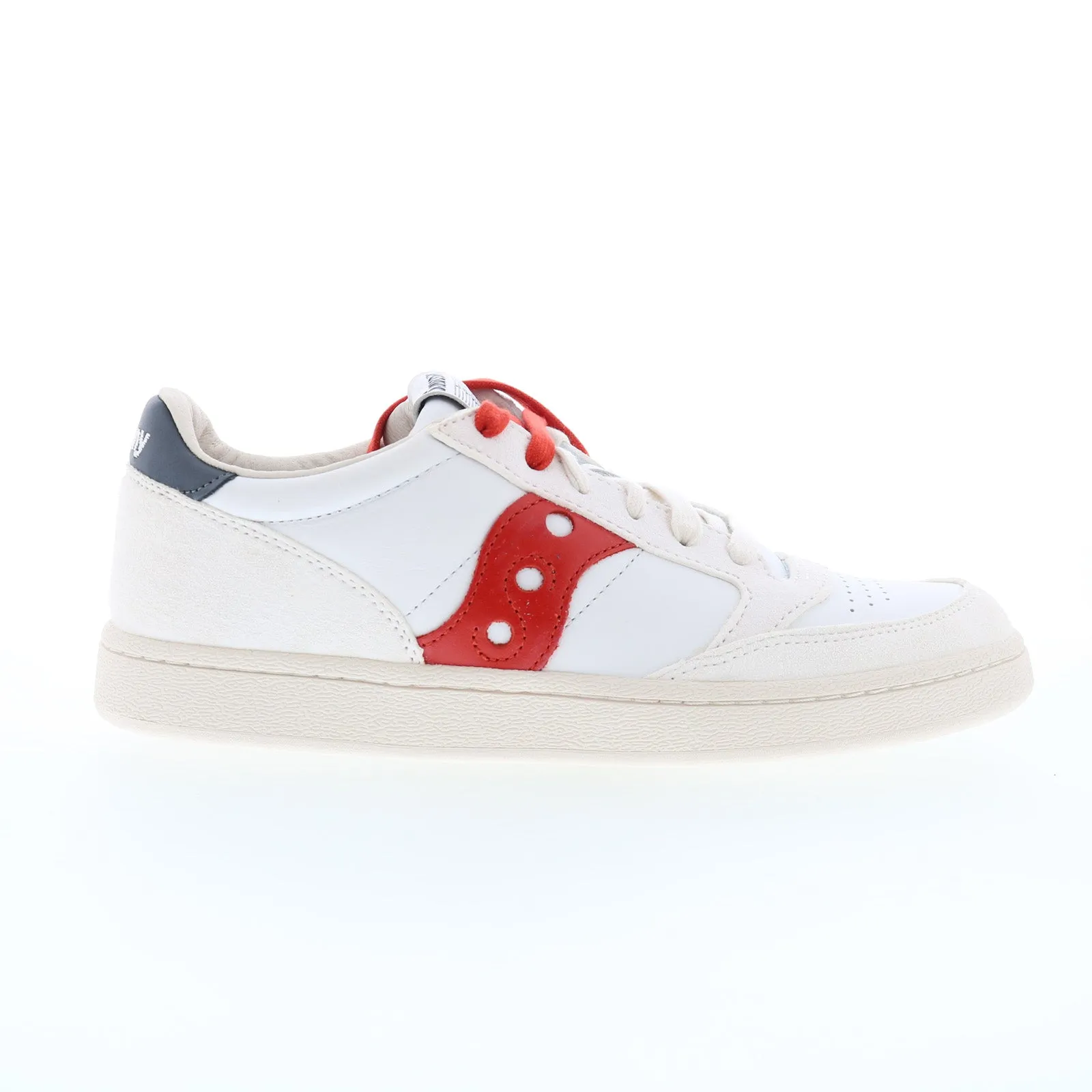 Saucony Jazz Court S70671-4 Mens White Suede Lifestyle Sneakers Shoes
