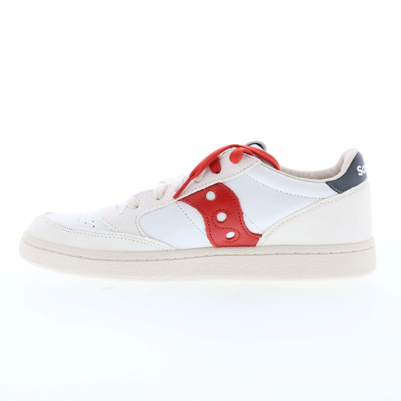 Saucony Jazz Court S70671-4 Mens White Suede Lifestyle Sneakers Shoes
