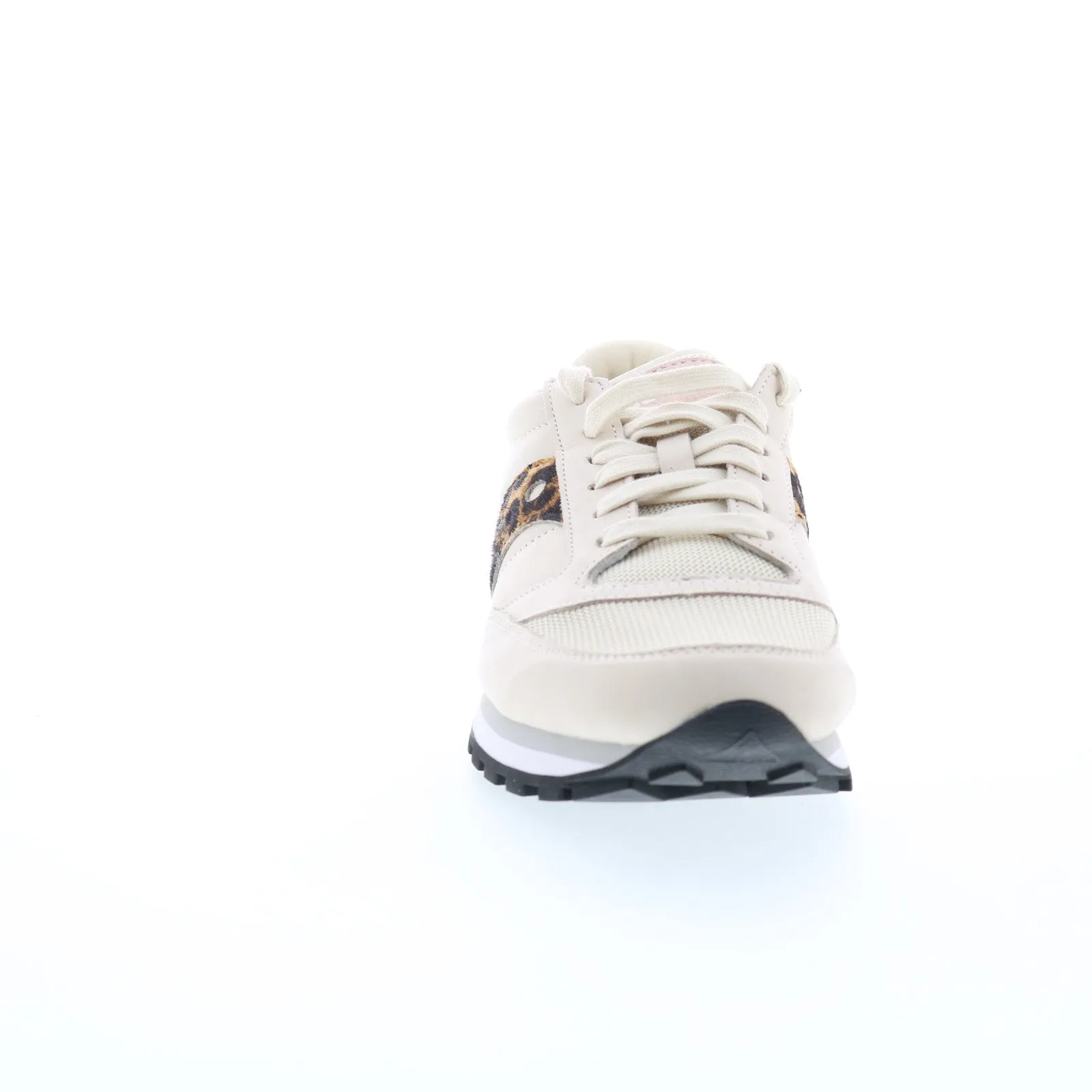 Saucony Jazz Triple S60727-2 Womens Beige Leather Lifestyle Sneakers Shoes
