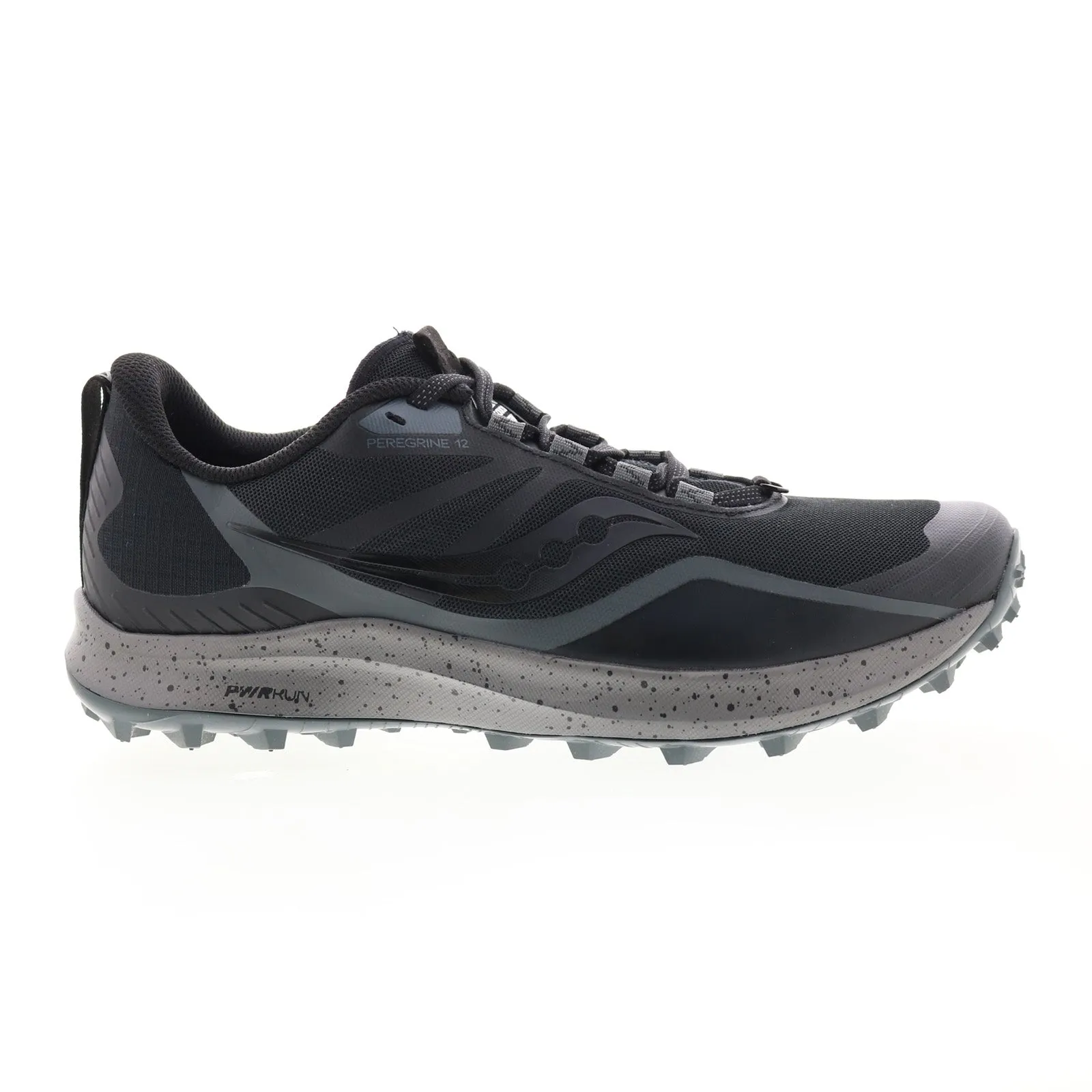 Saucony Peregrine 12 Trail Running S20737-05 Mens Black Athletic Hiking Shoes
