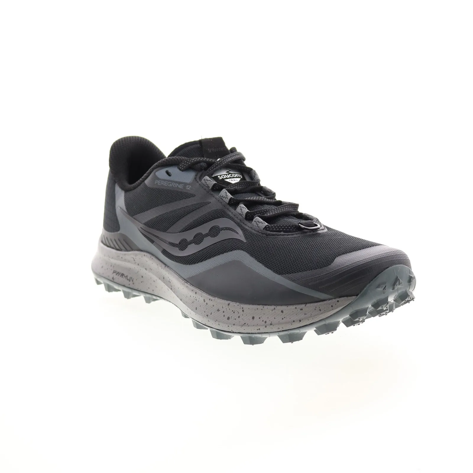 Saucony Peregrine 12 Trail Running S20737-05 Mens Black Athletic Hiking Shoes