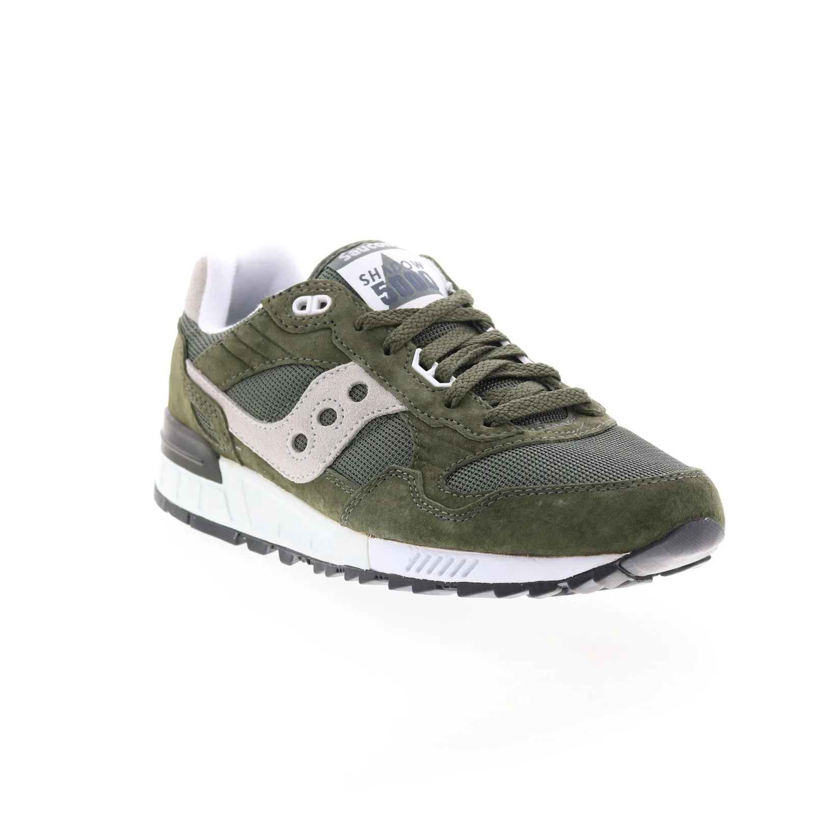 Saucony Shadow 5000 S70665-3 Mens Green Suede Lifestyle Sneakers Shoes