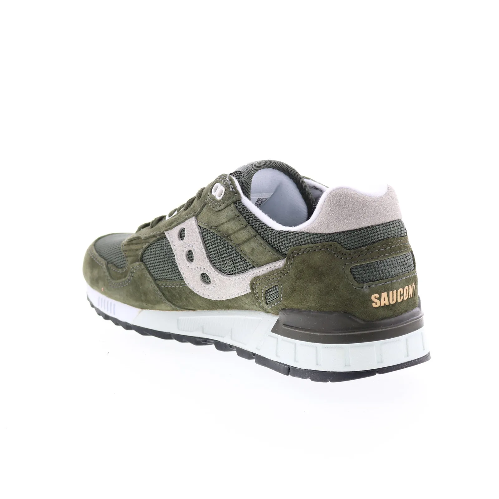 Saucony Shadow 5000 S70665-3 Mens Green Suede Lifestyle Sneakers Shoes