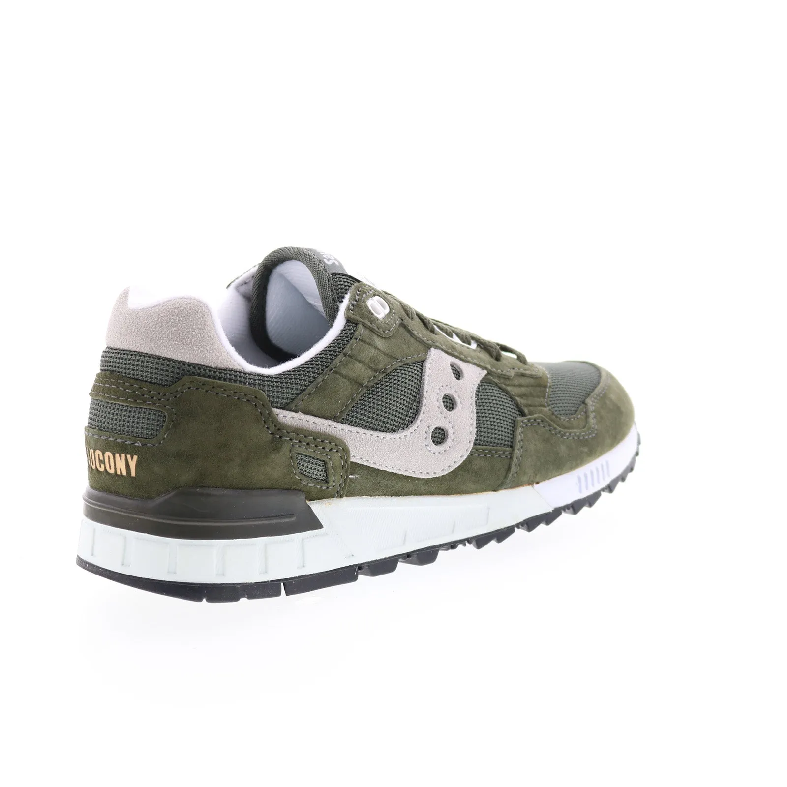 Saucony Shadow 5000 S70665-3 Mens Green Suede Lifestyle Sneakers Shoes