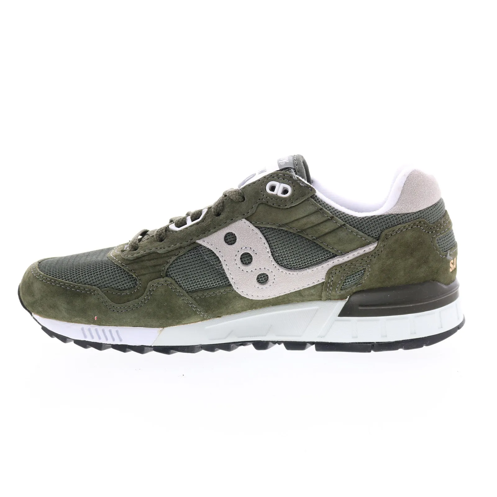 Saucony Shadow 5000 S70665-3 Mens Green Suede Lifestyle Sneakers Shoes