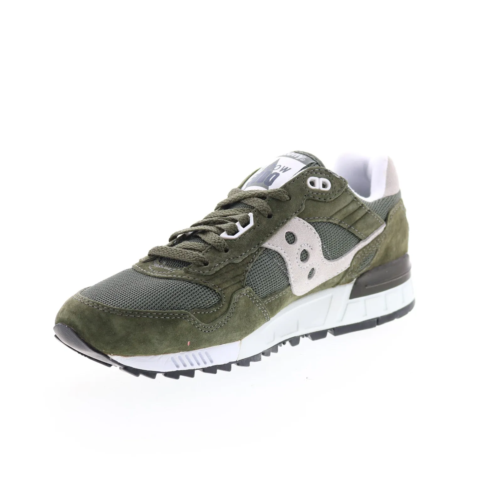 Saucony Shadow 5000 S70665-3 Mens Green Suede Lifestyle Sneakers Shoes