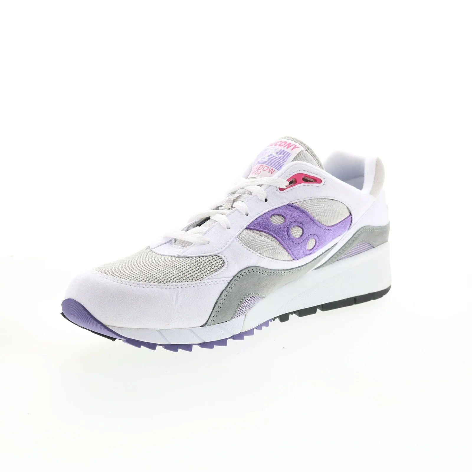 Saucony Shadow 6000 S70441-2 Mens White Synthetic Lifestyle Sneakers Shoes