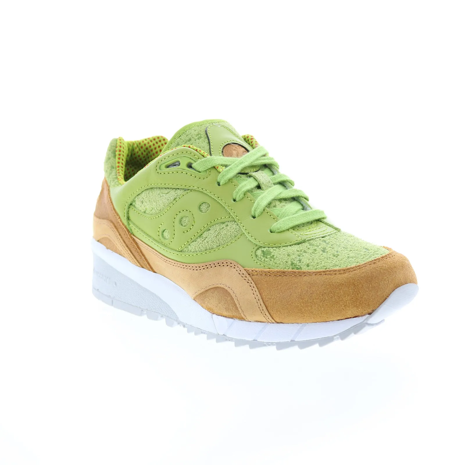 Saucony Shadow 6000 S70447-1 Mens Green Suede Lifestyle Sneakers Shoes