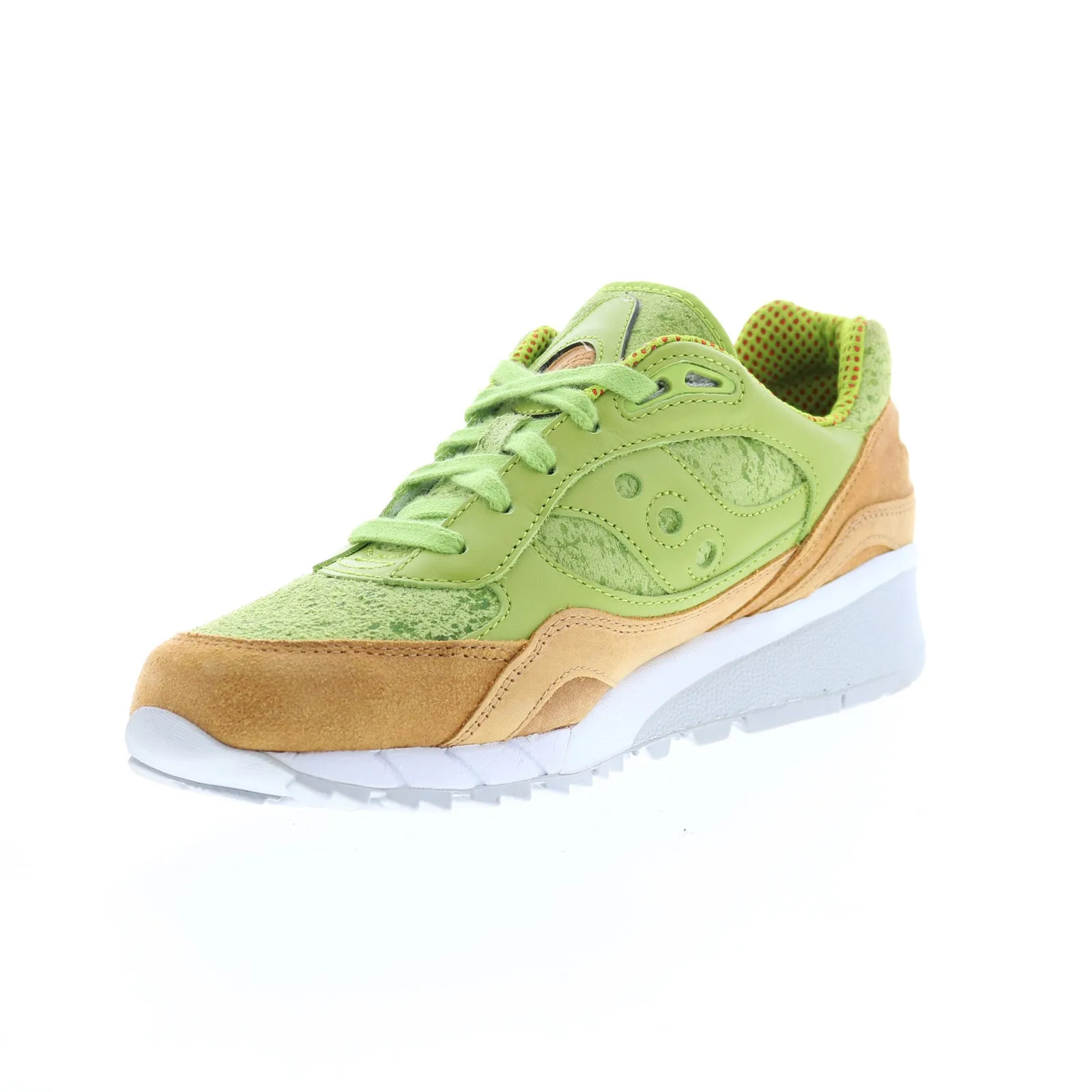 Saucony Shadow 6000 S70447-1 Mens Green Suede Lifestyle Sneakers Shoes