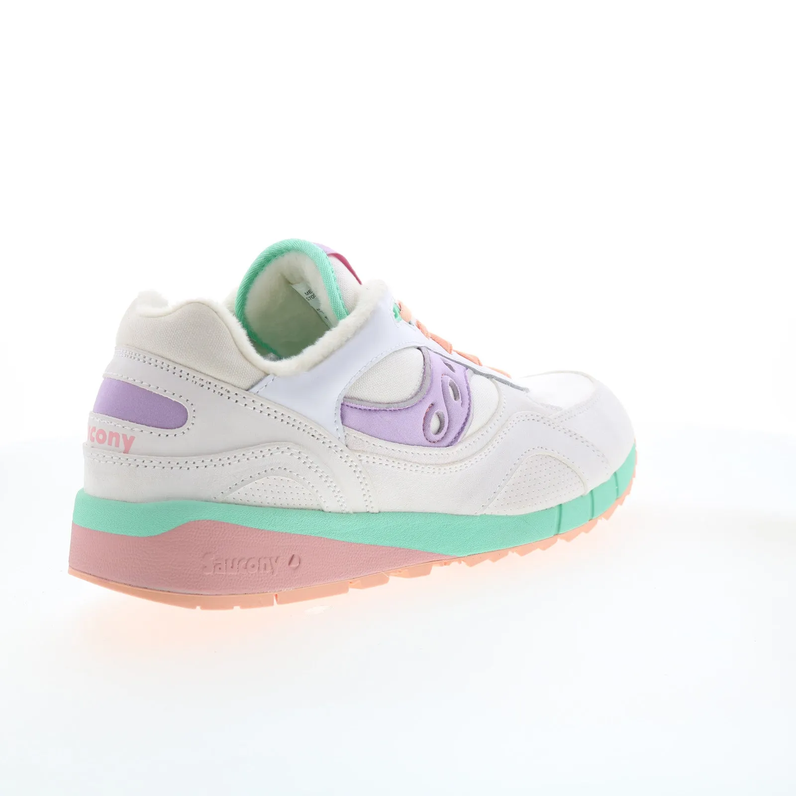 Saucony Shadow 6000 S70588-2 Mens White Suede Lifestyle Sneakers Shoes