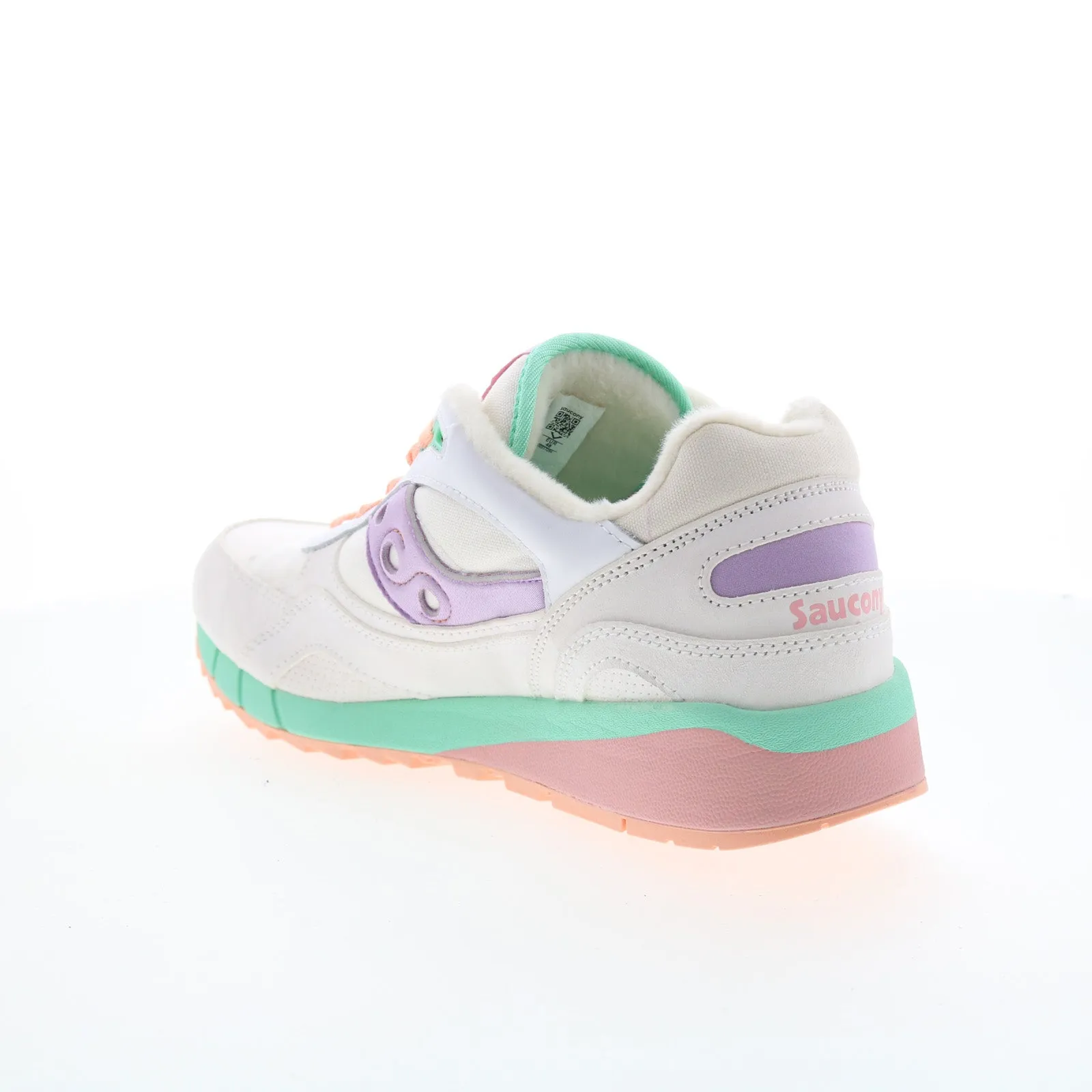 Saucony Shadow 6000 S70588-2 Mens White Suede Lifestyle Sneakers Shoes