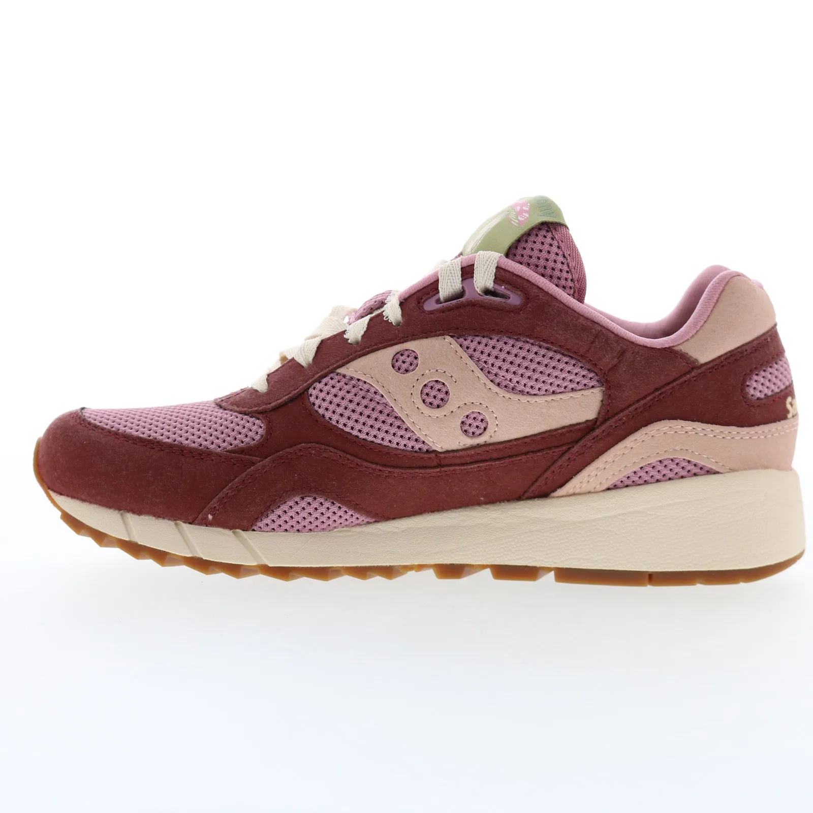 Saucony Shadow 6000 S70747-2 Mens Burgundy Suede Lifestyle Sneakers Shoes