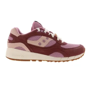 Saucony Shadow 6000 S70747-2 Mens Burgundy Suede Lifestyle Sneakers Shoes
