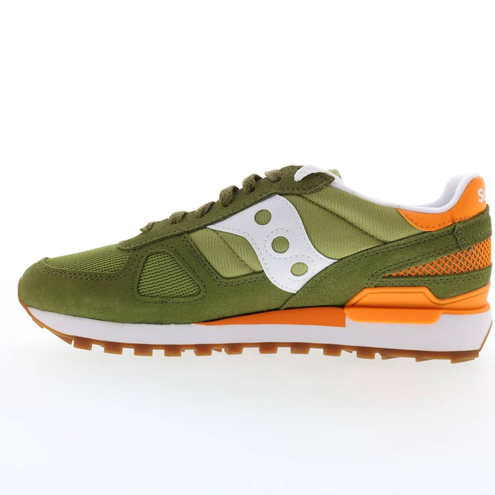Saucony Shadow Original S2108-852 Mens Green Suede Lifestyle Sneakers Shoes