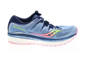 Saucony Triumph ISO S10462-1 Womens Blue Mesh Lace Up Athletic Running Shoes