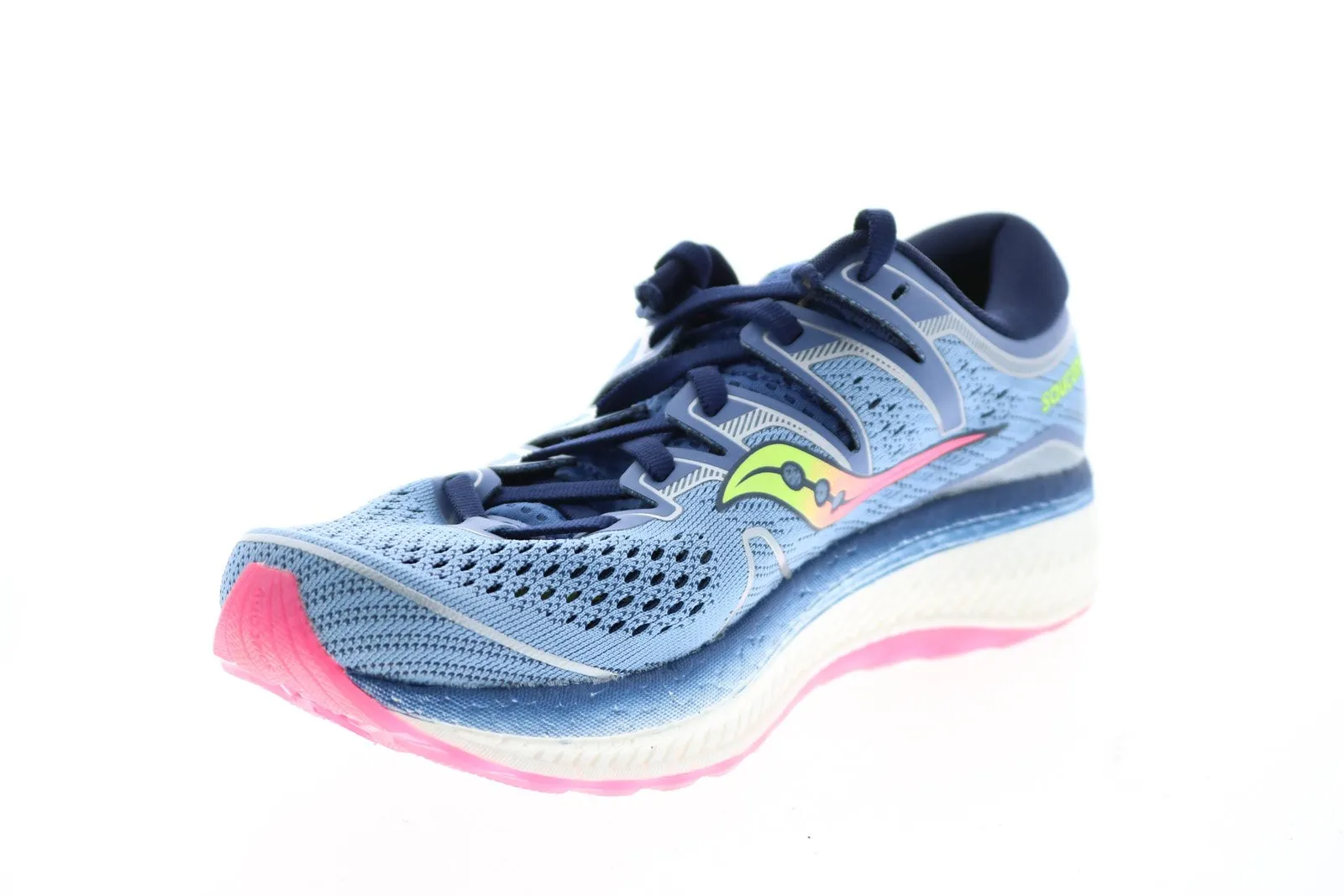 Saucony Triumph ISO S10462-1 Womens Blue Mesh Lace Up Athletic Running Shoes