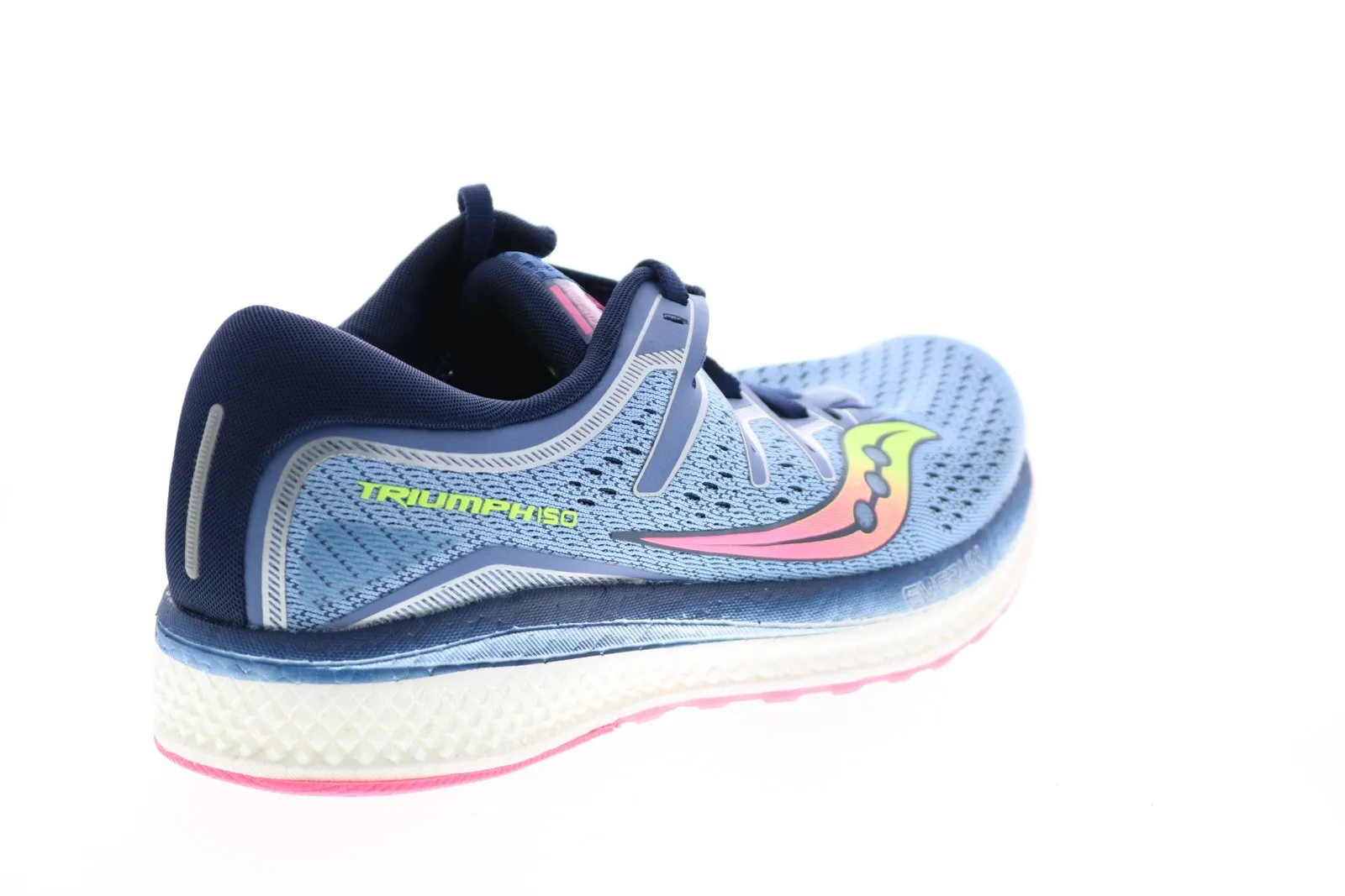 Saucony Triumph ISO S10462-1 Womens Blue Mesh Lace Up Athletic Running Shoes