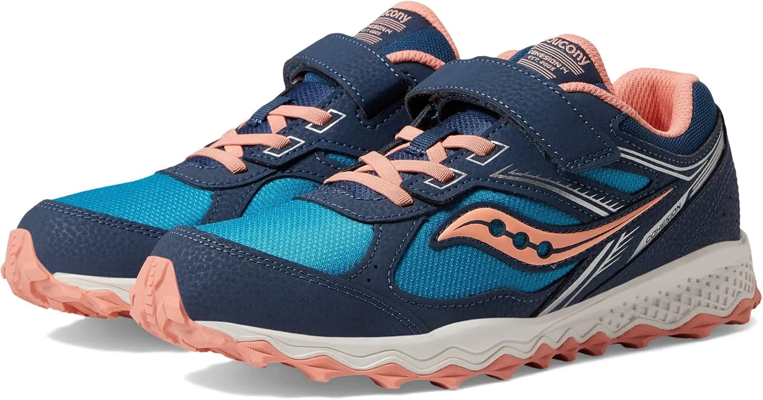 Saucony Unisex-Child Cohesion Tr14 Alternative Closure Trail Running Shoe
