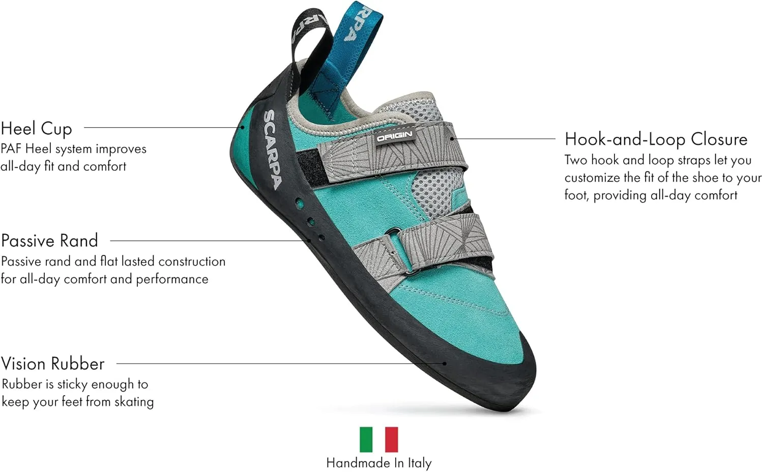 SCARPA Women's Origin Rock Climbing Shoes for Gym and Sport Climbing - Low-Volume, Women's Specific Fit