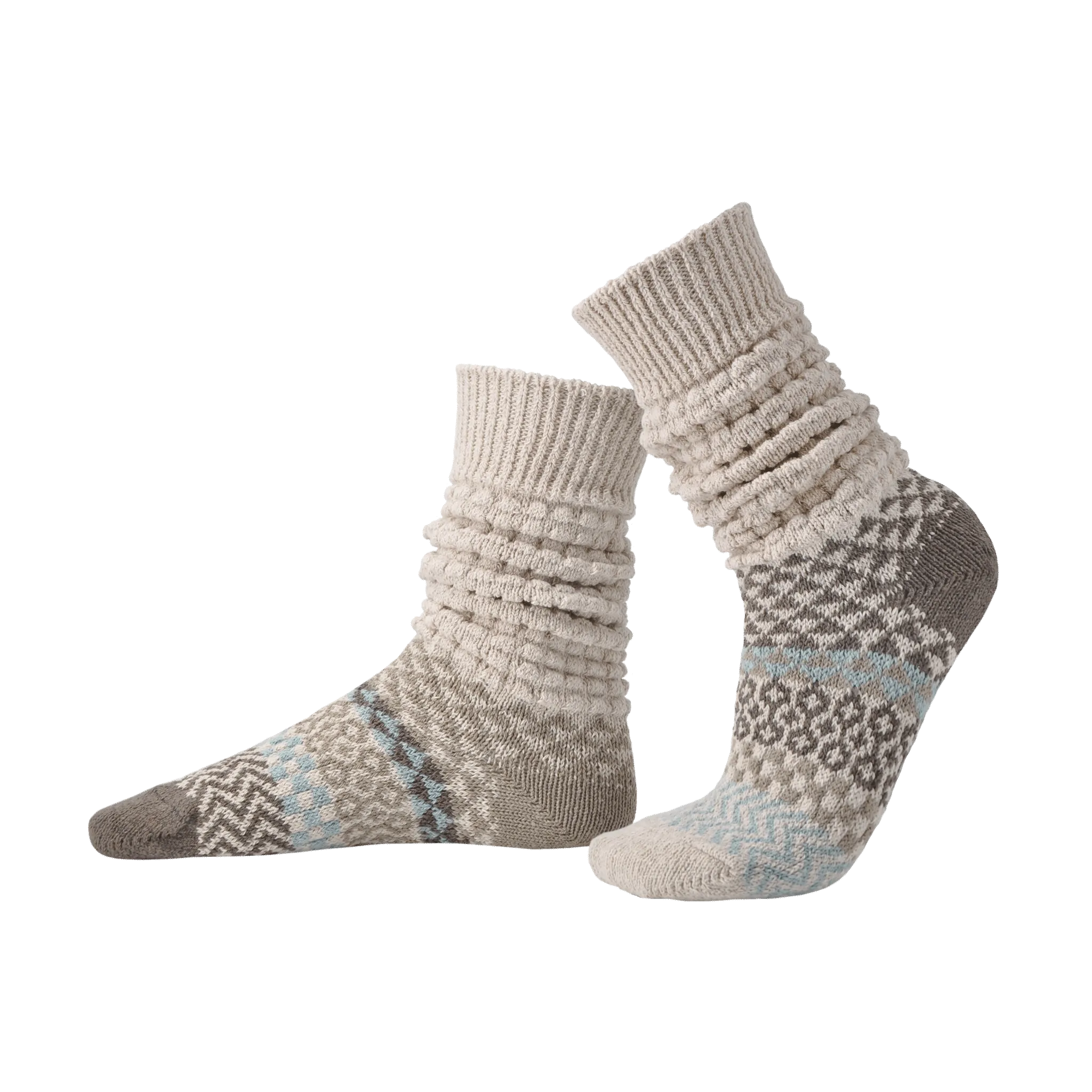Seashell Slouch Crew Socks