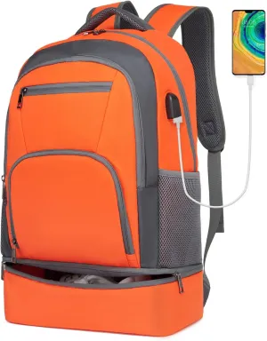 seyfocnia Gym Backpack for Men,Gym Bag with Shoe Compartment Lightweight Travel Workout Sports Backpack with USB Charging Port
