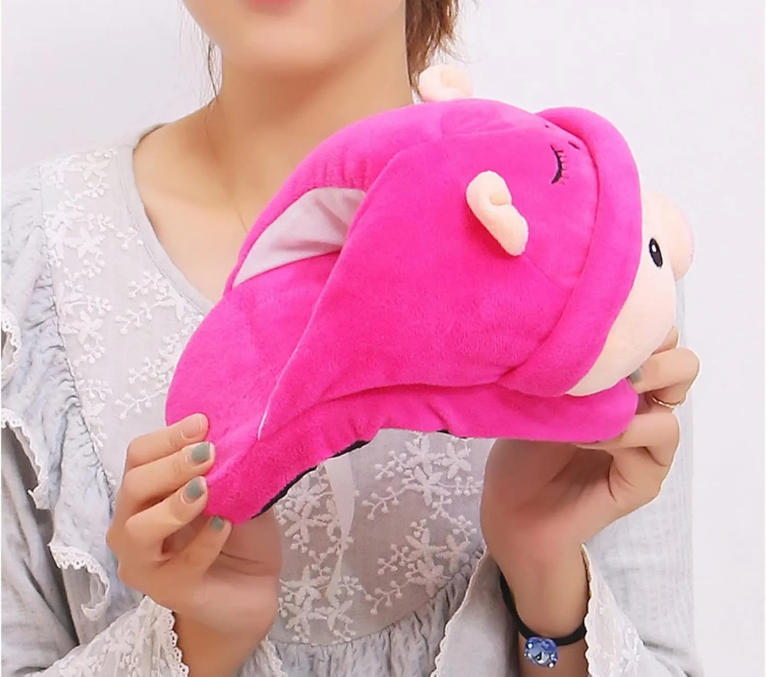 Sheep slippers Interesting animal shoes Warm keeping plush adult cartoon slippers for men and women at home